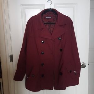 Maroon Urban Republic pea coat